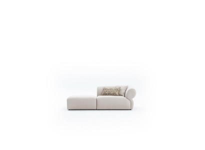 Textile Sofa 3-Seater Living Room Luxury Furniture Design Couch Beige 215cm
